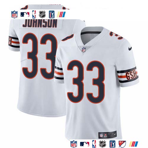 Personalized Bears #33 Jaylon Johnson White Men’s Stitched NFL Untouchable Limited Jersey