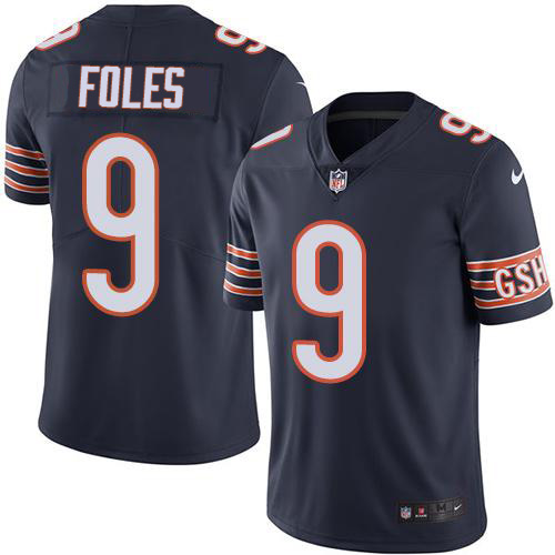 Personalized Bears #9 Nick Foles Navy Blue Team Color Men’s Stitched NFL Untouchable Limited Jersey
