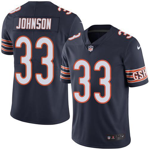 Personalized Bears #33 Jaylon Johnson Navy Blue Team Color Men’s Stitched NFL Untouchable Limited Jersey