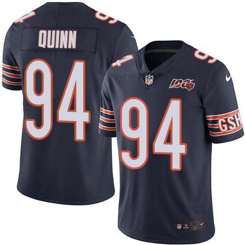 Personalized Bears #94 Robert Quinn Navy Blue Team Color Men’s Stitched NFL 100th Season Untouchable Limited Jersey