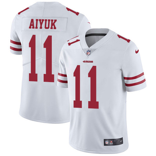 Personalized 49ers #11 Brandon Aiyuk White Men’s Stitched NFL Untouchable Limited Jersey