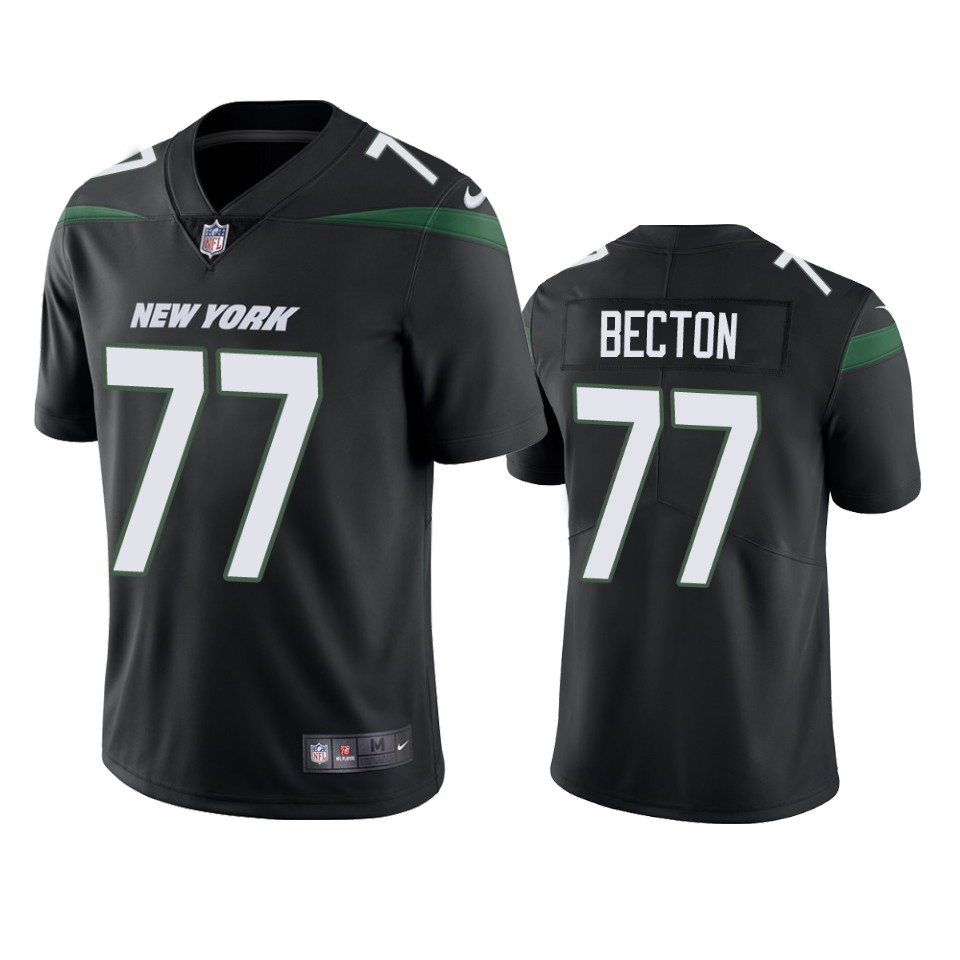 Personalized New York Jets #77 Mekhi Becton Men’s Black 2020 NFL Draft Limited Jersey