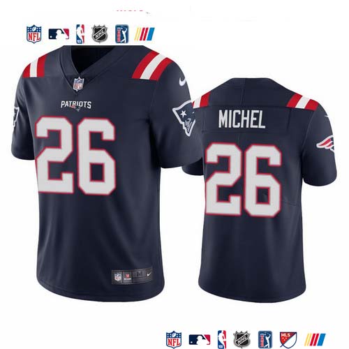 Personalized New England Patriots #26 Sony Michel Men’s Navy 2020 Limited Jersey