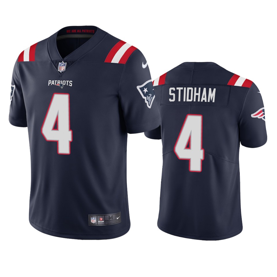 Personalized New England Patriots #4 Jarrett Stidham Men’s Navy 2020 Limited Jersey