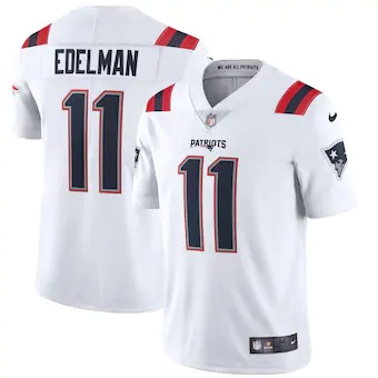 Personalized New England Patriots #11 Julian Edelman Men’s White 2020 Limited Jersey