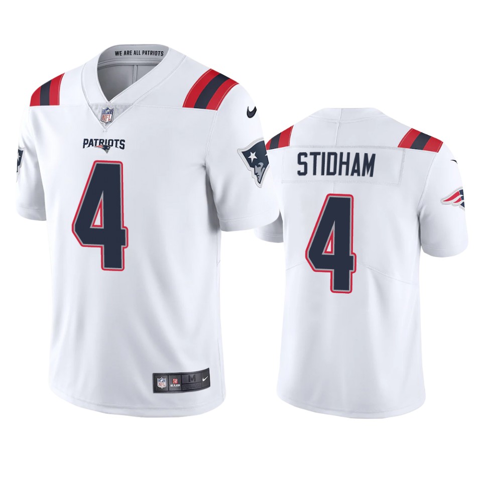 Personalized New England Patriots #4 Jarrett Stidham Men’s White 2020 Limited Jersey