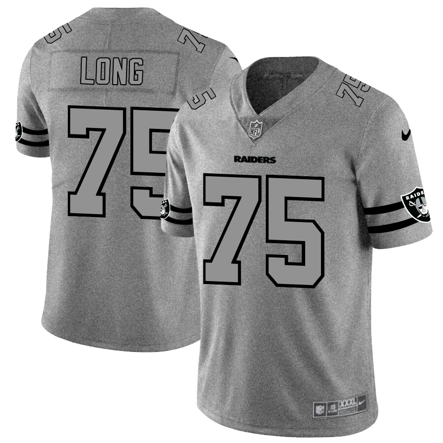 Personalized Las Vegas Raiders #75 Howie Long Men’s Gray Gridiron II Untouchable Limited NFL Jersey