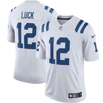 Personalized Indianapolis Colts #12 Andrew Luck Men’s White Limited Team Jersey