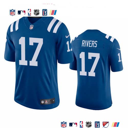 Personalized Indianapolis Colts #17 Philip Rivers Men’s Royal 2020 Limited Jersey