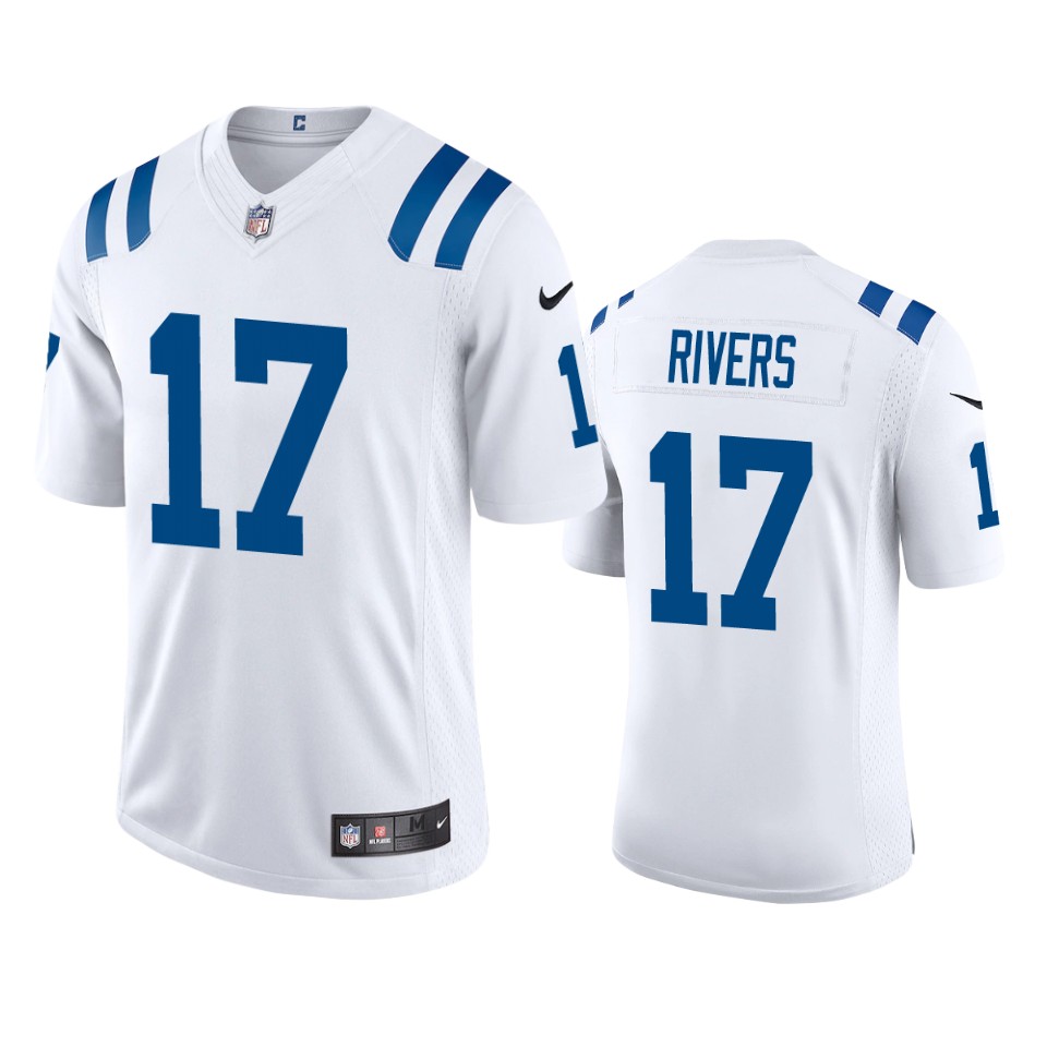 Personalized Indianapolis Colts #17 Philip Rivers Men’s White 2020 Limited Jersey