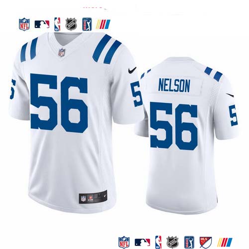 Personalized Indianapolis Colts #56 Quenton Nelson Men’s White 2020 Limited Jersey