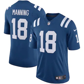 Personalized Indianapolis Colts #18 Peyton Manning Men’s Royal Retired Player Limited Jersey