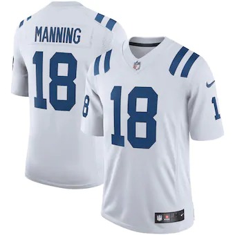 Personalized Indianapolis Colts #18 Peyton Manning Men’s White Retired Player Limited Jersey