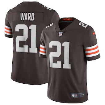 Personalized Cleveland Browns #21 Denzel Ward Men’s Brown 2020 Limited Jersey