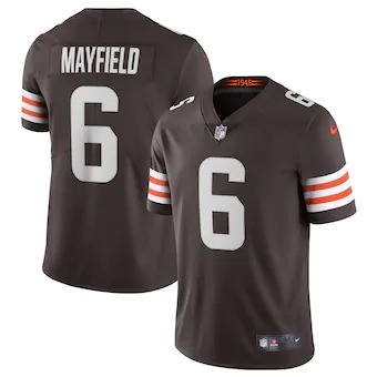 Personalized Cleveland Browns #6 Baker Mayfield Men’s Brown 2020 Limited Jersey