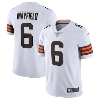 Personalized Cleveland Browns #6 Baker Mayfield Men’s White 2020 Limited Jersey