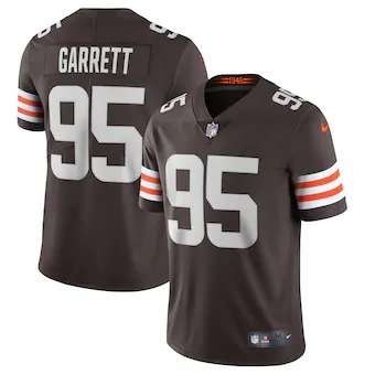Personalized Cleveland Browns #95 Myles Garrett Men’s Brown 2020 Limited Jersey