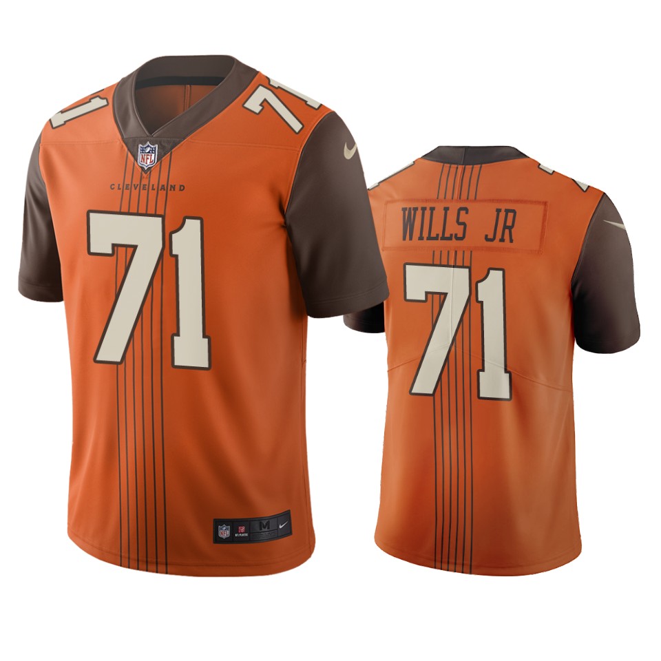 Personalized Cleveland Browns #71 Jedrick Wills Men’s Brown City Edition Limited Jersey