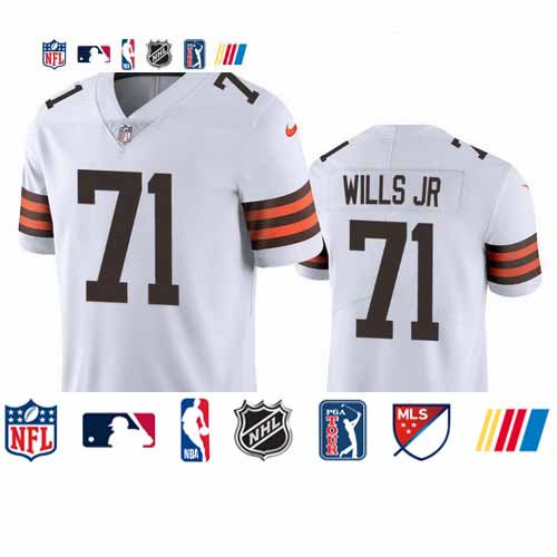 Personalized Cleveland Browns #71 Jedrick Wills Men’s White 2020 NFL Draft Limited Jersey