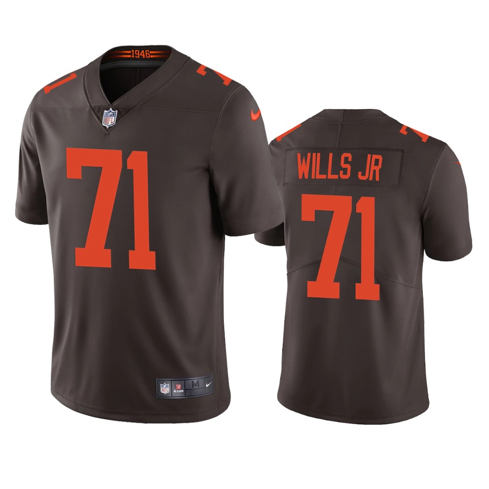 Personalized Cleveland Browns #71 Jedrick Wills Men’s Brown 2020 NFL Draft Alternate Limited Jersey