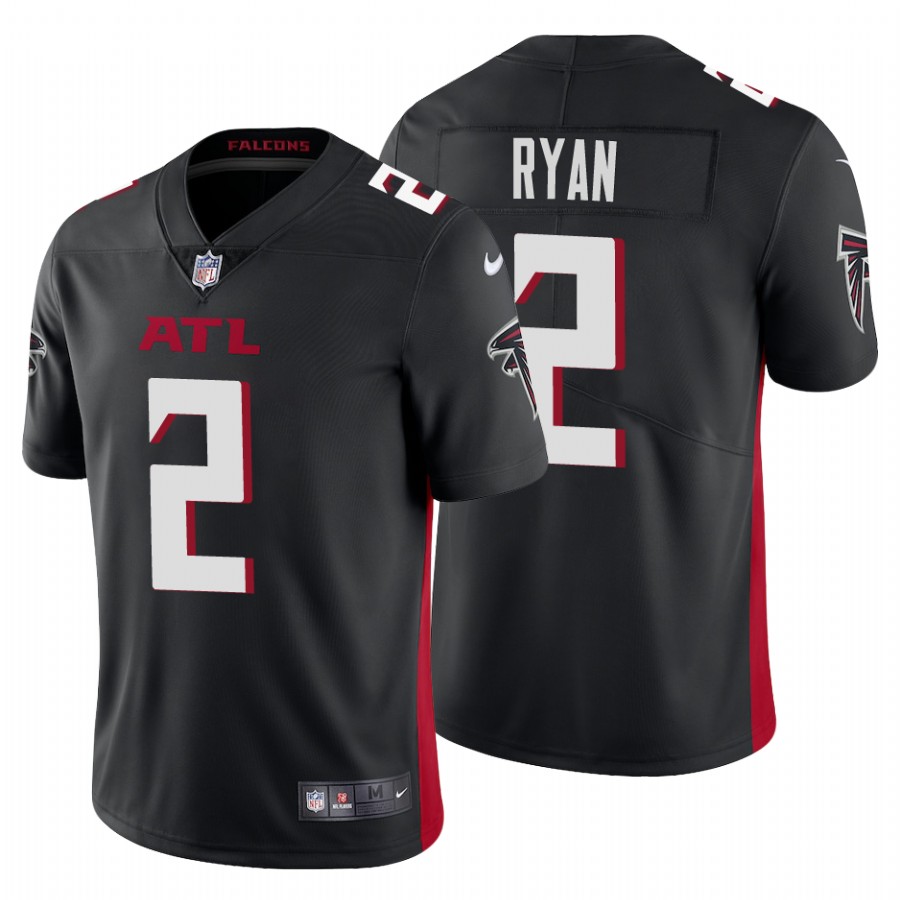 Personalized Atlanta Falcons #2 Matt Ryan Men’s Black 2020 Untouchable Limited NFL Jersey