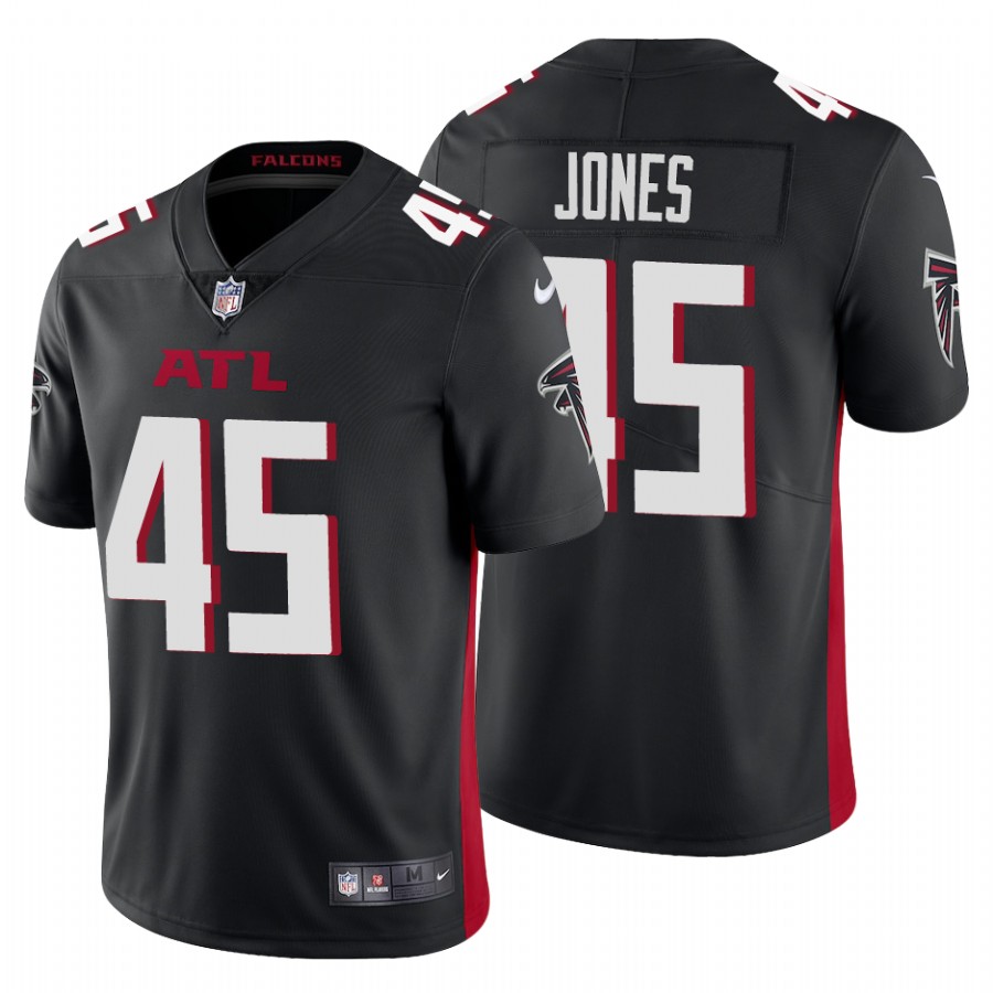 Personalized Atlanta Falcons #45 Deion Jones Men’s Black 2020 Untouchable Limited NFL Jersey
