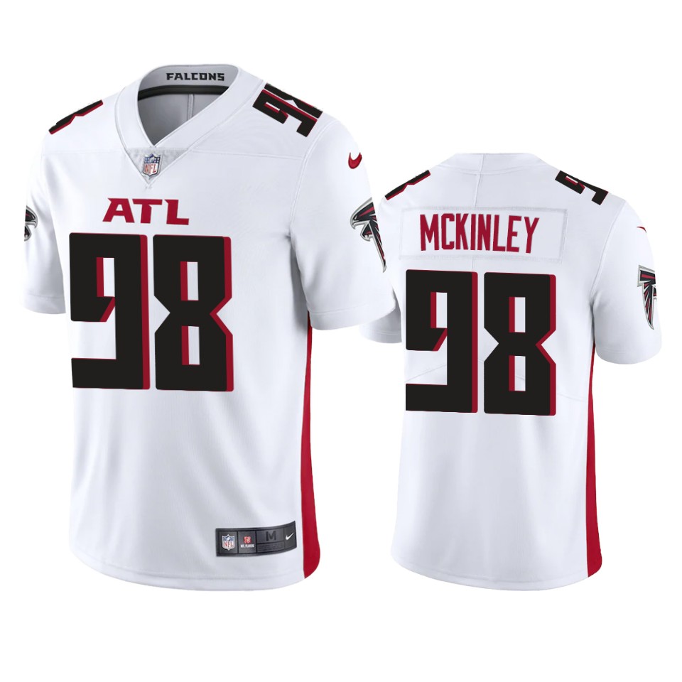Personalized Atlanta Falcons #98 Takkarist Mckinley Men’s White 2020 Untouchable Limited NFL Jersey