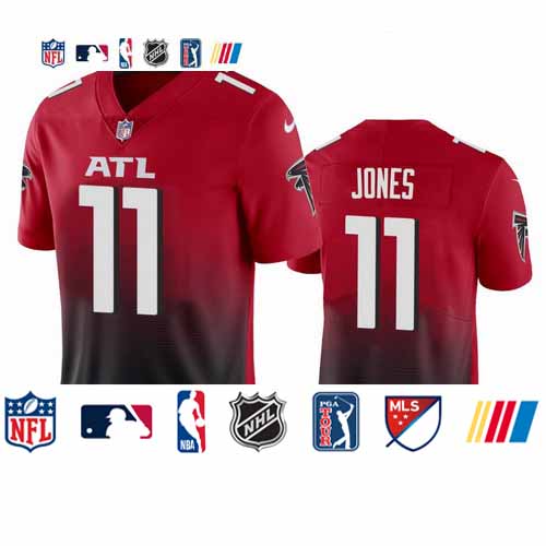 Personalized Atlanta Falcons #11 Julio Jones Men’s Red 2nd Alternate 2020 Untouchable Limited NFL Jersey