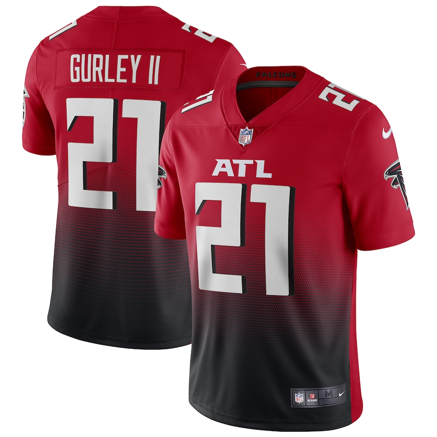 Personalized Atlanta Falcons #21 Todd Gurley II Men’s Red 2nd Alternate 2020 Untouchable Limited NFL Jersey
