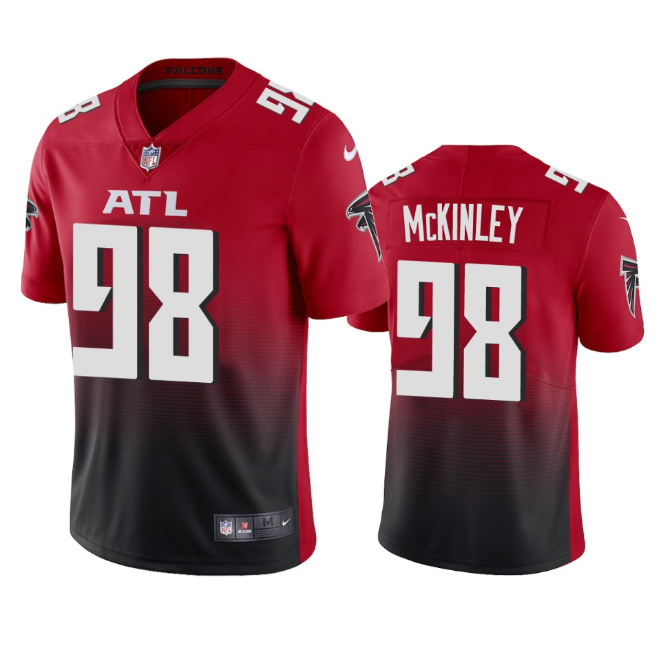 Personalized Atlanta Falcons #98 Takkarist Mckinley Men’s Red 2nd Alternate 2020 Untouchable Limited NFL Jersey