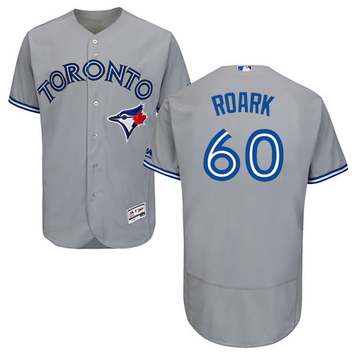 Personalized Blue Jays #60 Tanner Roark Grey Flexbase Authentic Collection Stitched MLB Jersey