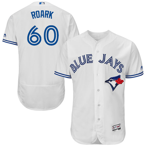 Personalized Blue Jays #60 Tanner Roark White Flexbase Authentic Collection Stitched MLB Jersey