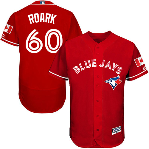 Personalized Blue Jays #60 Tanner Roark Red Flexbase Authentic Collection Canada Day Stitched MLB Jersey