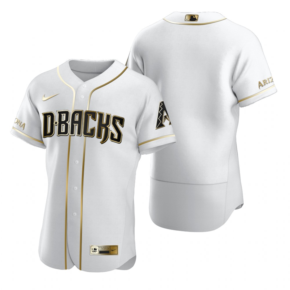 Personalized Arizona Diamondbacks Blank White Men’s Authentic Golden Edition MLB Jersey