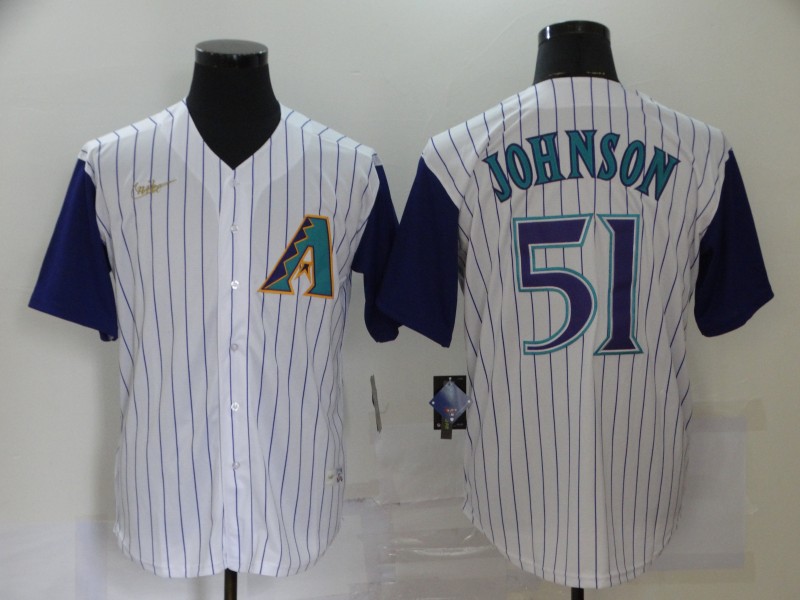 Personalized Diamondbacks 51 Randy Johnson White 2020 Cool Base Jersey