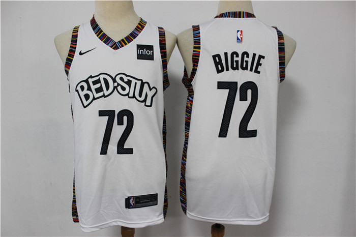 Personalized Nets 72 Biggie White 2020 City Edition Swingman Jersey
