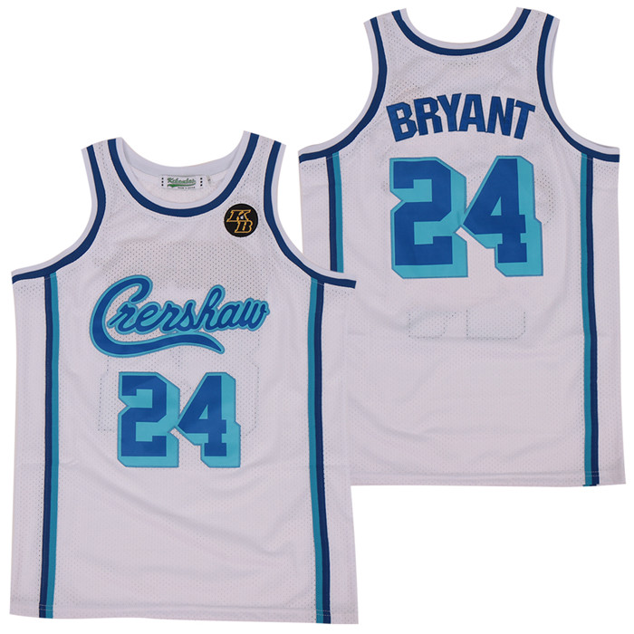 Personalized Lakers 24 Kobe Bryant White KB Patch Swingman Jersey