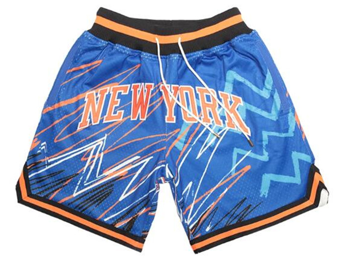 Personalized Knicks Blue With Pocket Swingman Shorts