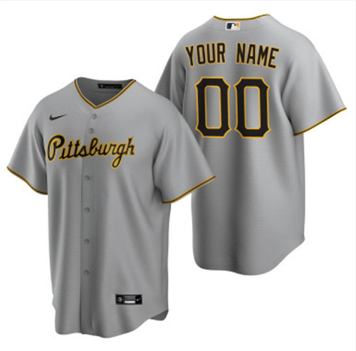 Personalized Men’s Pittsburgh Pirates Cool Base Gray Jersey