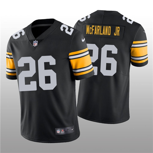 Personalized Steelers 26 Anthony McFarland Jr. Black Team Untouchable Limited Jersey