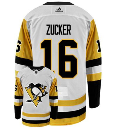 Personalized Penguins #16 Jason Zucker White Jersey