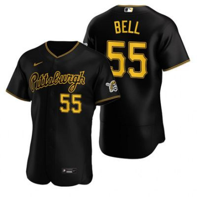Personalized Pirates 55 Josh Bell Black Flexbase Jersey