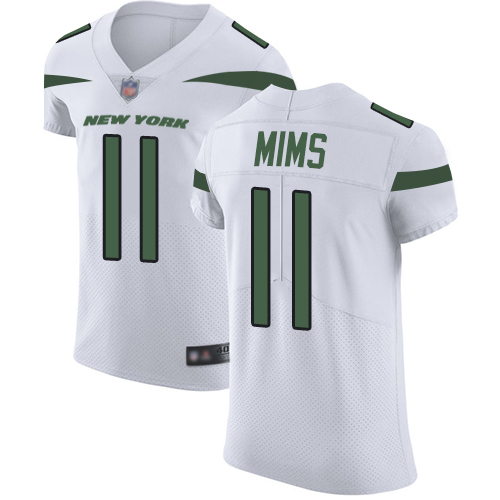 Personalized Jets #11 Denzel Mim White Men’s Stitched NFL New Elite Jersey