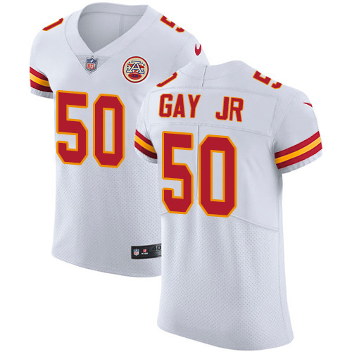 Personalized Chiefs #50 Willie Gay Jr. White Men’s Stitched NFL New Elite Jersey
