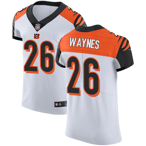 Personalized Bengals #26 Trae Waynes White Men’s Stitched NFL New Elite Jersey