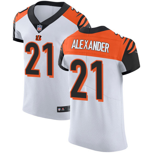 Personalized Bengals #21 Mackensie Alexander White Men’s Stitched NFL New Elite Jersey