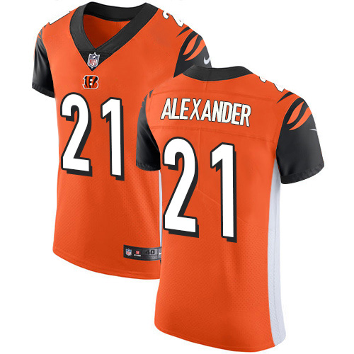 Personalized Bengals #21 Mackensie Alexander Orange Alternate Men’s Stitched NFL New Elite Jersey