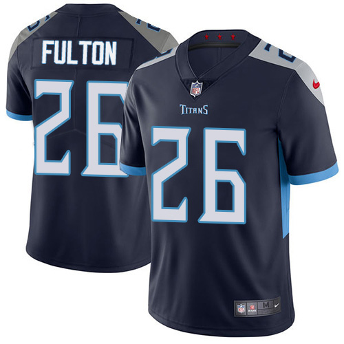 Personalized Titans #26 Kristian Fulton Navy Blue Team Color Men’s Stitched NFL Untouchable Limited Jersey