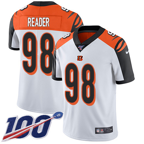 Personalized Bengals #98 D.J. Reader White Men’s Stitched NFL 100th Season Untouchable Limited Jersey