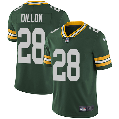 Personalized Packers #28 AJ Dillon Green Team Color Men’s Stitched NFL Untouchable Limited Jersey